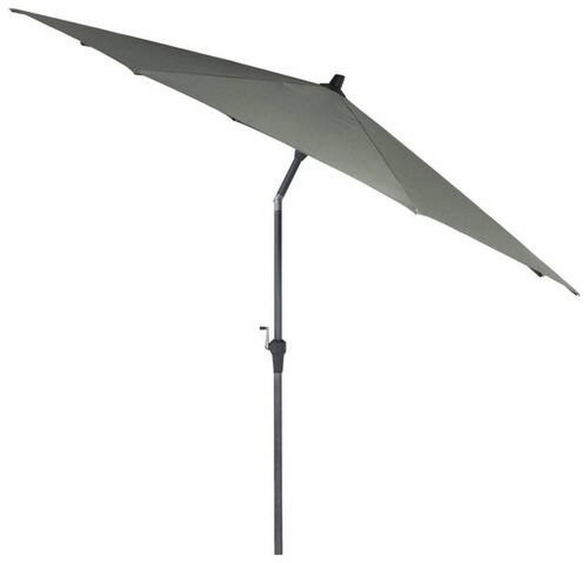 Sonnenschirm Ø 300 H: 238 cm Anthrazit/Olivgrün - Anthrazit/Olivgrün, KONVENTIONELL, Textil/Metall (300/300cm) - Siena Garden