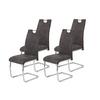 Schwingstuhl-set Flora Anthrazit B: 43 Cm - Chromfarben/Anthrazit, MODERN, Textil/Metall (43/98/59cm) - MID.YOU