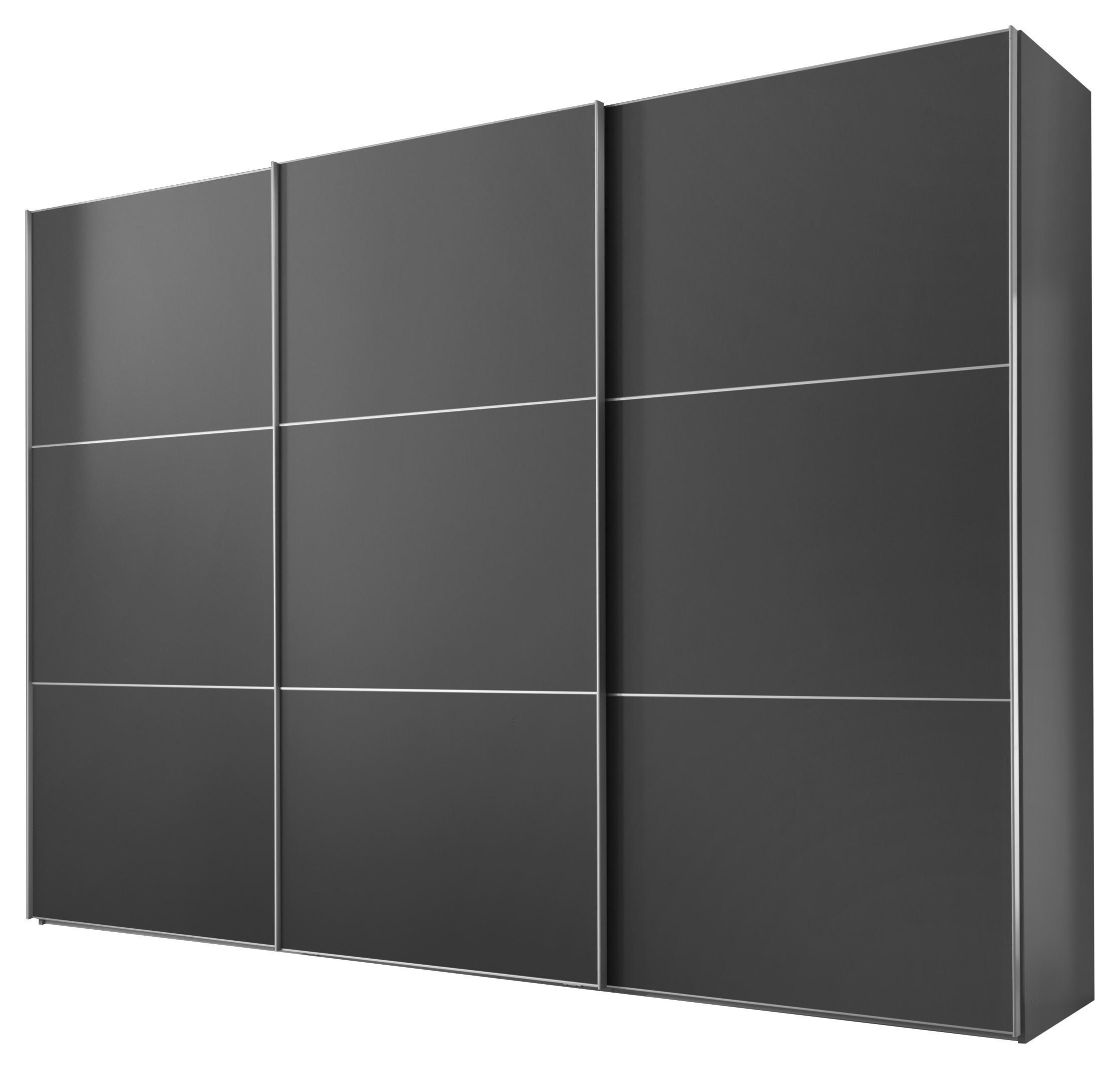 Schwebetürenschrank 298cm Includo Anthrazit - Anthrazit, MODERN (298/222/68cm) - MID.YOU