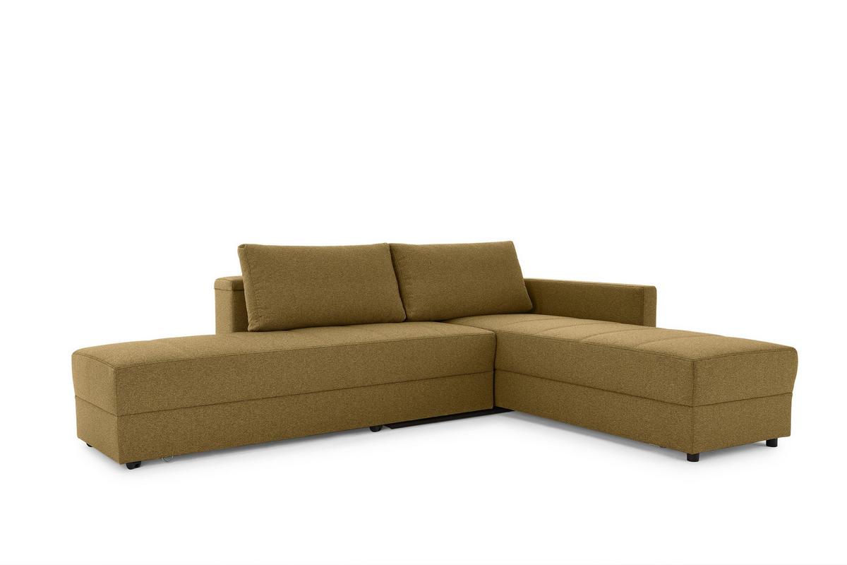 Ecksofa Looks IIi - Messingfarben/Schwarz, Design, Textil (229/287cm) - LOOKS by W.Joop