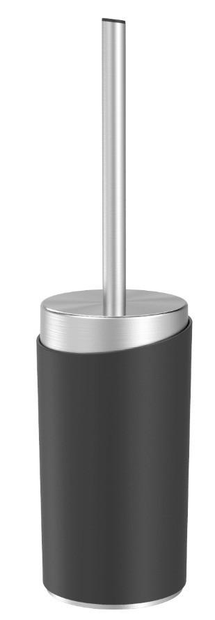WC KEFA SO STOJANOM CHRIS - čierna/farba ušľachtilej ocele, Modern, kov/plast (9,6/37cm) - Mömax