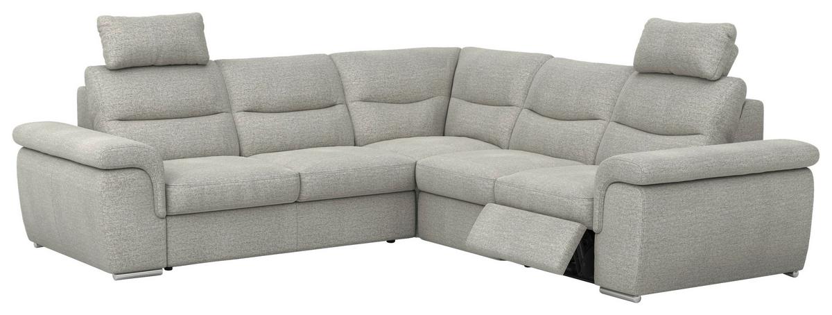 Sarokgarnitúra Hella - világosszürke, Konventionell, textil (260/88-112/262cm)