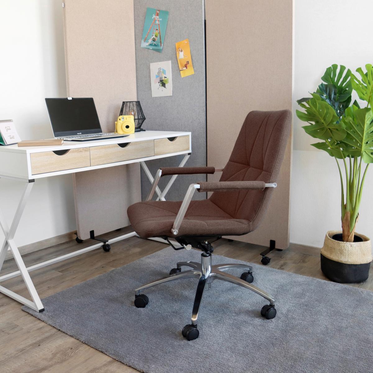 Drehstuhl Saranto Ii Braun - Alufarben/Braun, MODERN, Kunststoff/Textil (57/100/75cm) - MID.YOU