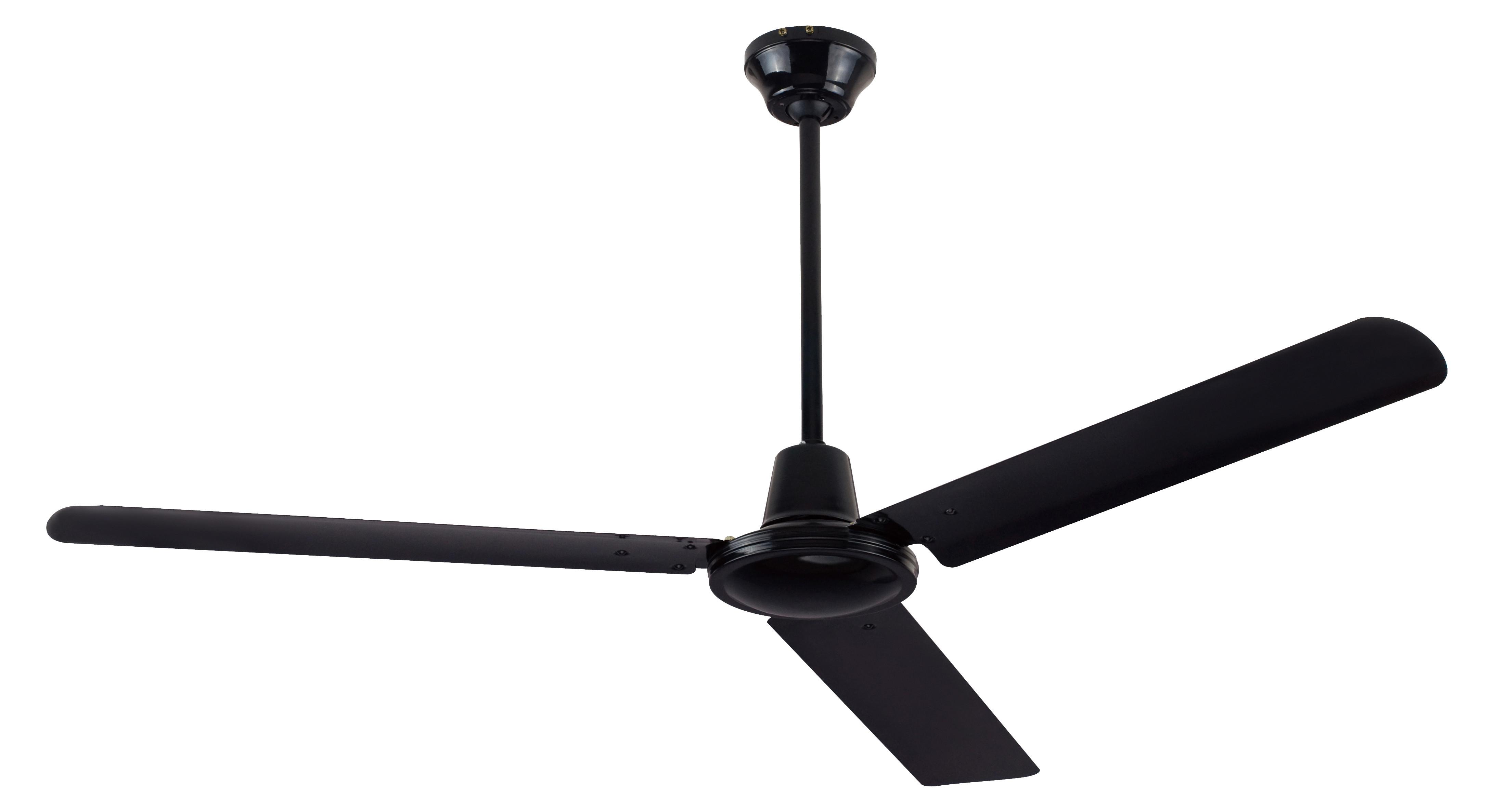 Deckenventilator 70w, für 30m2 - Schwarz, KONVENTIONELL, Metall (142/58cm) - Globo