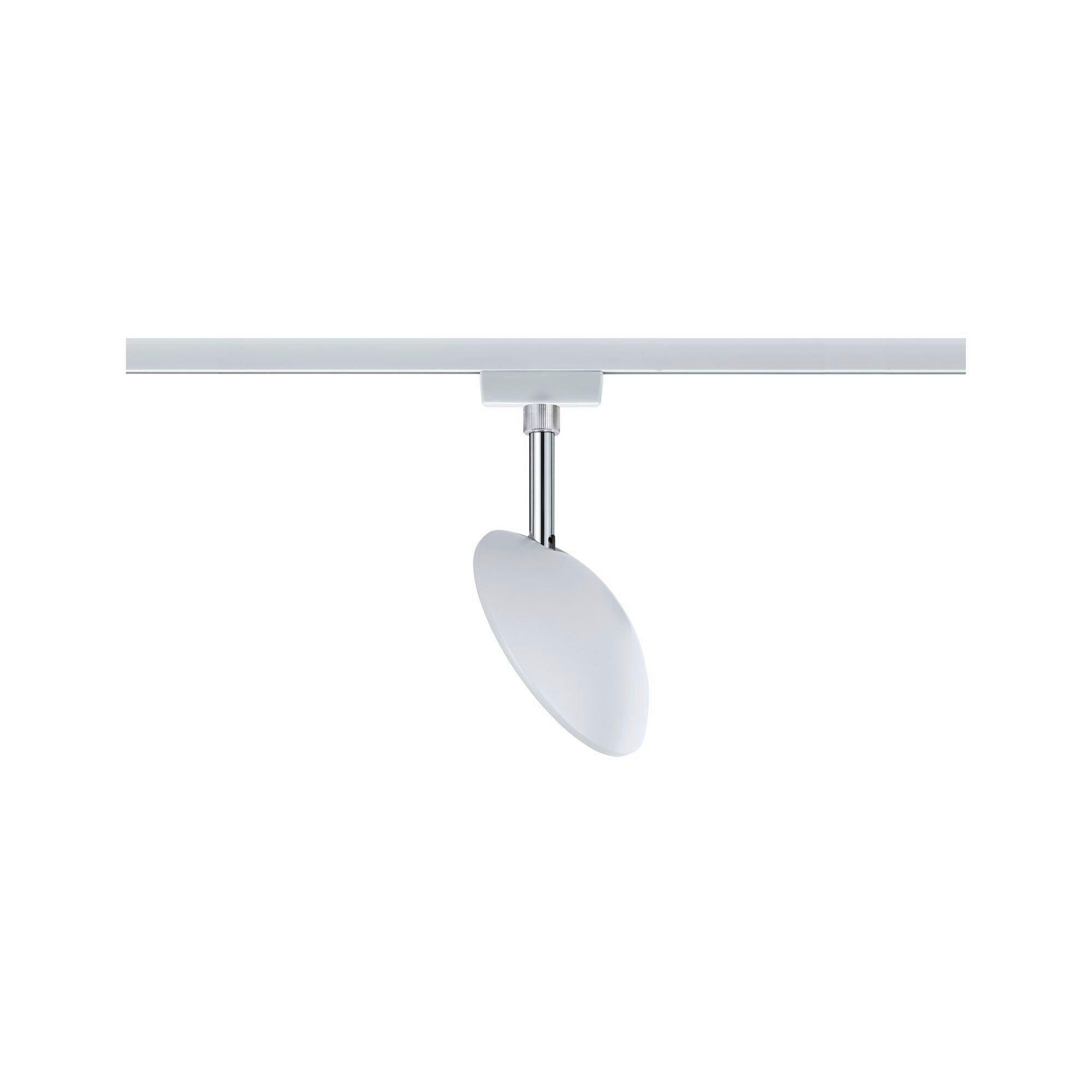 Schienensystem Schienenspot 96937 In Chromfarben/weiß - Chromfarben/Weiß, Basics, Kunststoff (11,98/18,3/3,2cm) - Paulmann