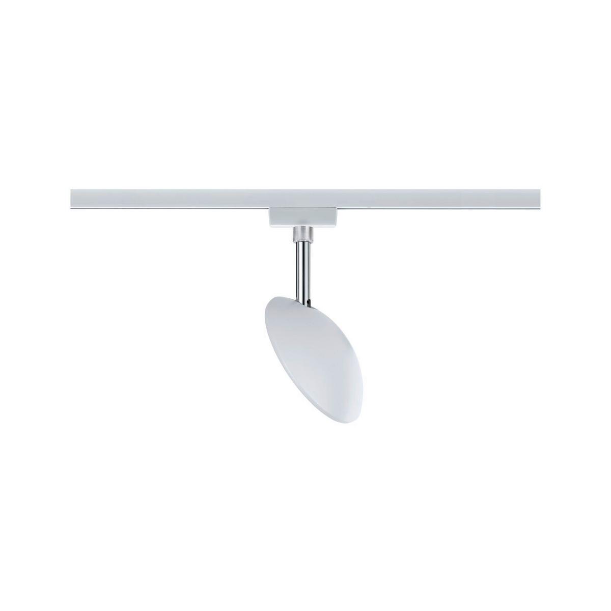 Schienensystem Schienenspot 96937 In Chromfarben/weiß - Chromfarben/Weiß, Basics, Kunststoff (11,98/18,3/3,2cm) - Paulmann