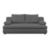 3-Sitzer-Sofa Mit Schlaffunktion Olso Dunkelgrau - Dunkelgrau/Schwarz, Trend, Holz/Kunststoff (205/72/100cm)