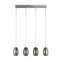 LED-Hängeleuchte Cyclone Chromfarben B: 75,5 cm - Chromfarben, Design, Glas/Metall (75,5/11,5/150cm)