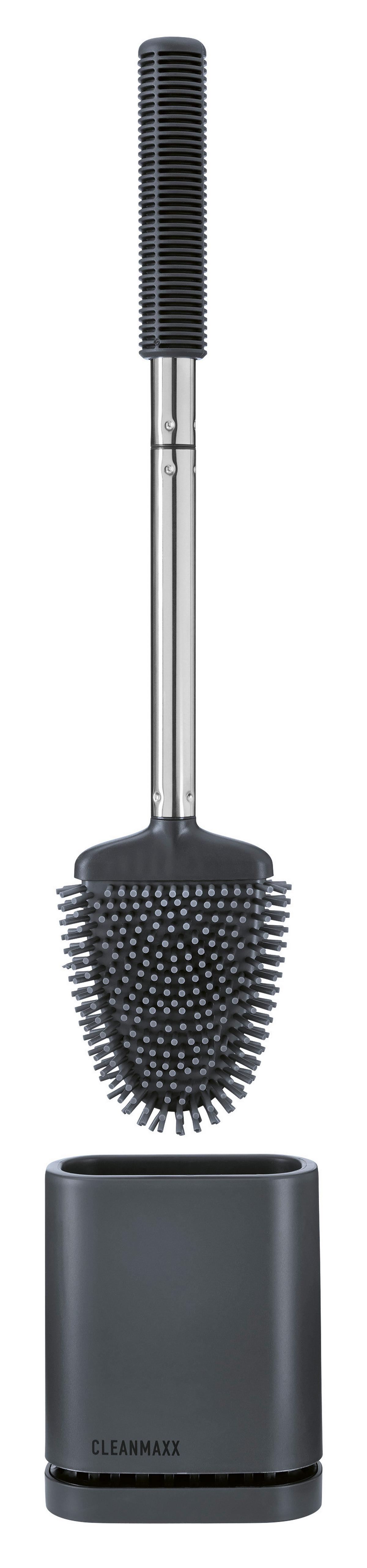 WC-BÜRSTE CLEANMAXX - Edelstahlfarben/Grau, Basics, Kunststoff/Metall (11,50/6,50/43cm) - CLEANMAXX