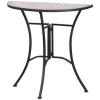 Gartentisch Kreamik/Metall L 70 cm - Multicolor/Schwarz, MODERN, Keramik/Metall (70/35,5/71cm) - Siena Garden