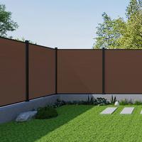 Sichtschutz Helios - Braun, MODERN, Holzwerkstoff/Kunststoff (180/180/21cm) - Beldano