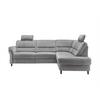 Ecksofa Cavoli Grau Relaxfunktion S: 266x190 cm - Schwarz/Weiß, MODERN, Textil (266/190cm) - Livetastic