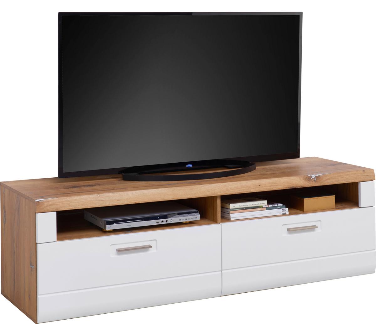 Tv-elem Auris - tölgyfa/fehér, Modern, faalapú anyag (163/50/50cm) - Luca Bessoni