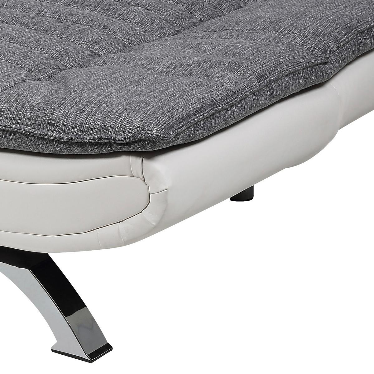 2-sitzer-sofa Mit Schlaffunktion Faith B: 196 Cm - Chromfarben/Weiß, Design, Textil (196/91/98cm) - MID.YOU