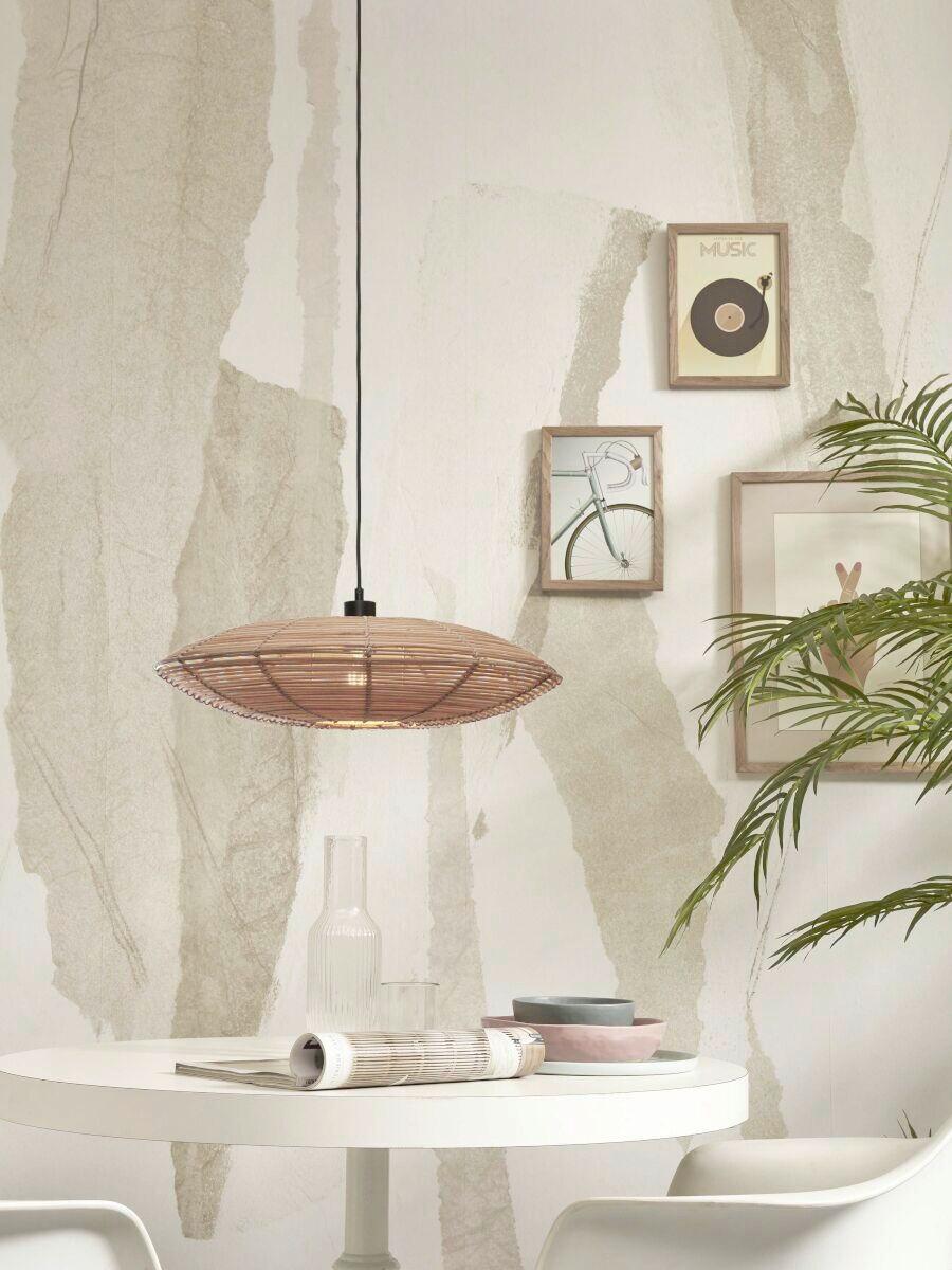 Hängeleuchte Tanami/H/5514/N - Naturfarben, Trend, Holz (55/55/14cm) - Good & Mojo