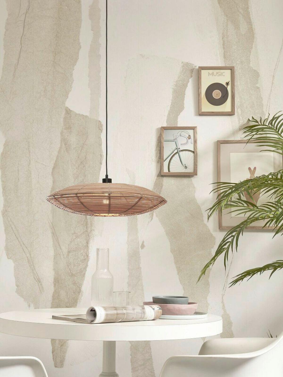 Hängeleuchte Tanami/H/5514/N - Naturfarben, Trend, Holz (55/55/14cm) - Good & Mojo