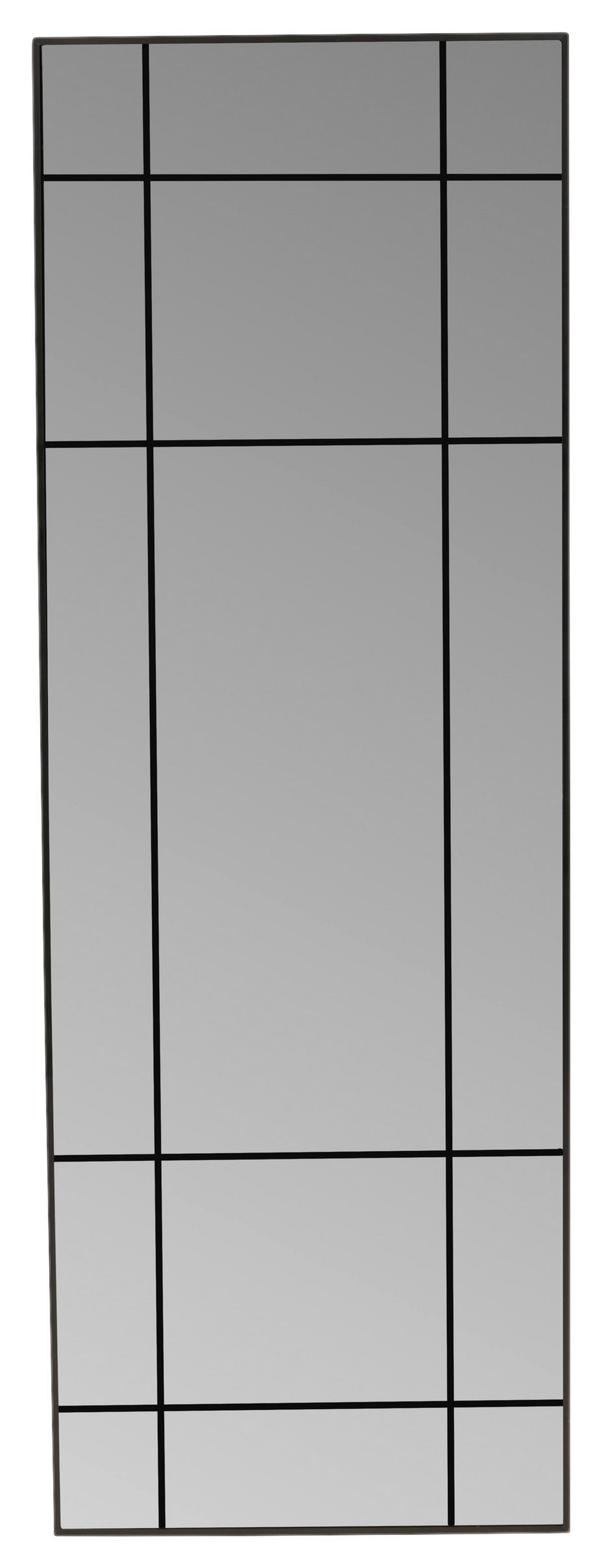 Wandspiegel Lake Schwarz B: 90 cm - Schwarz, MODERN, Glas/Metall (90/180/3cm) - P & B