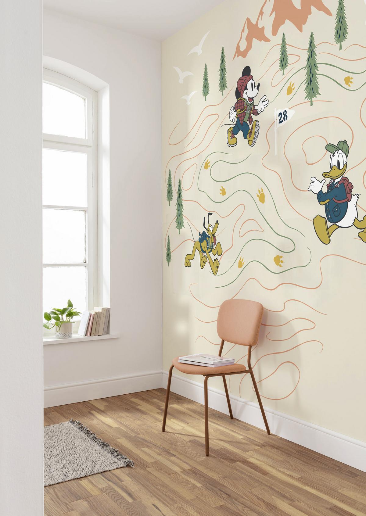 Fototapete Mickey Meets The Mountain - Multicolor, Trend, Papier (300/280cm)