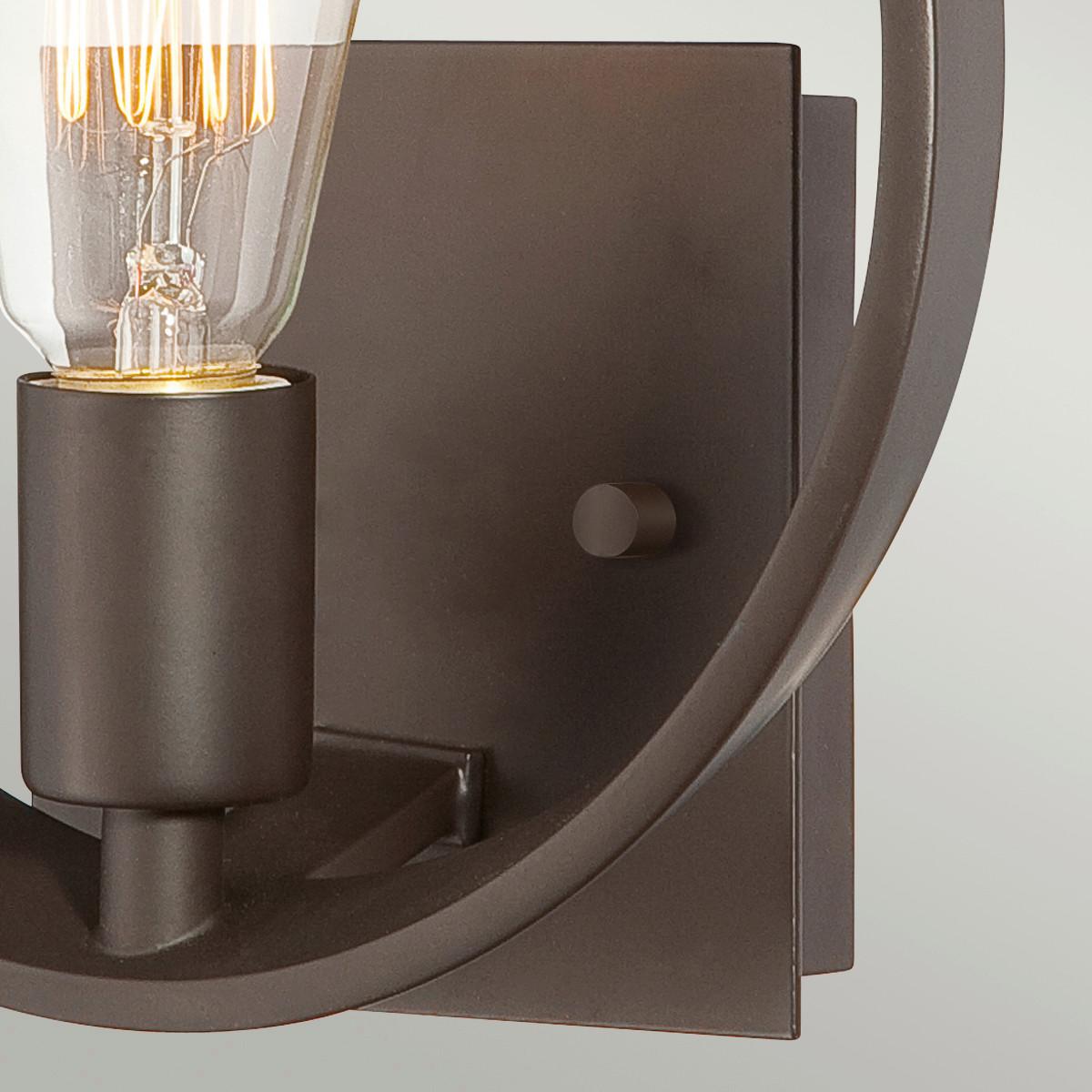 Wandleuchte Qz-Theater-Row1wt - Dunkelbraun/Bronzefarben, Natur, Metall (25.4/25.4/10.2cm) - Elstead Lighting