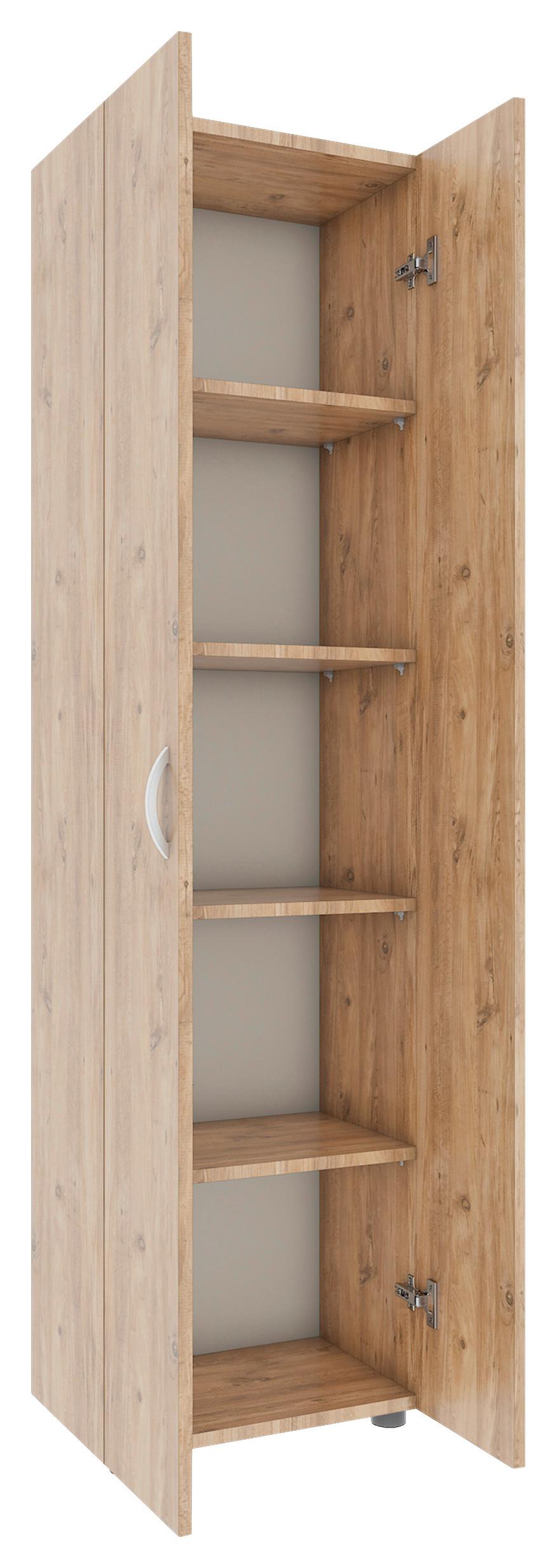 Aktenschrank Ulas 5 B: 49 Cm 5 Fächer Honigeiche Dekor - Honigeiche, MODERN, Holzwerkstoff (49/178/34cm) - MID.YOU
