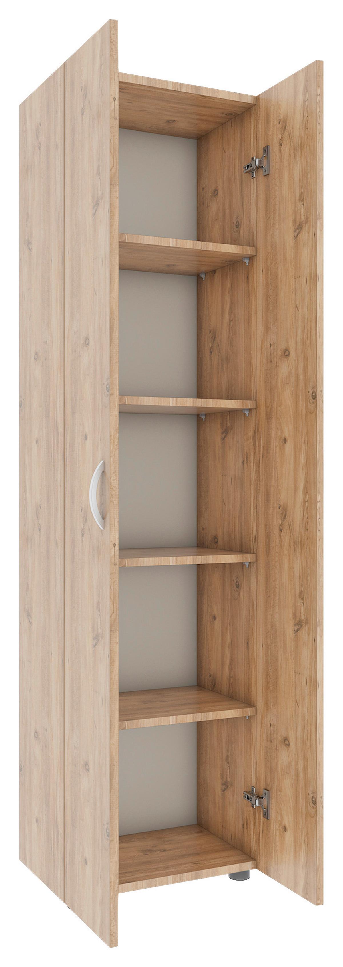 Aktenschrank Ulas 5 B: 49 cm 5 Fächer Honigeiche Dekor - Honigeiche, MODERN, Holzwerkstoff (49/178/34cm) - MID.YOU