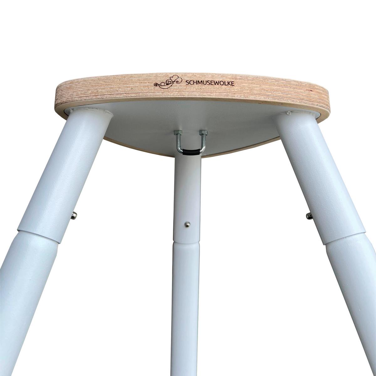 Federwiege Sw-Set-Ft-001 - Beige/Weiß, Basics, Holz/Textil (135/194/135cm) - SCHMUSEWOLKE