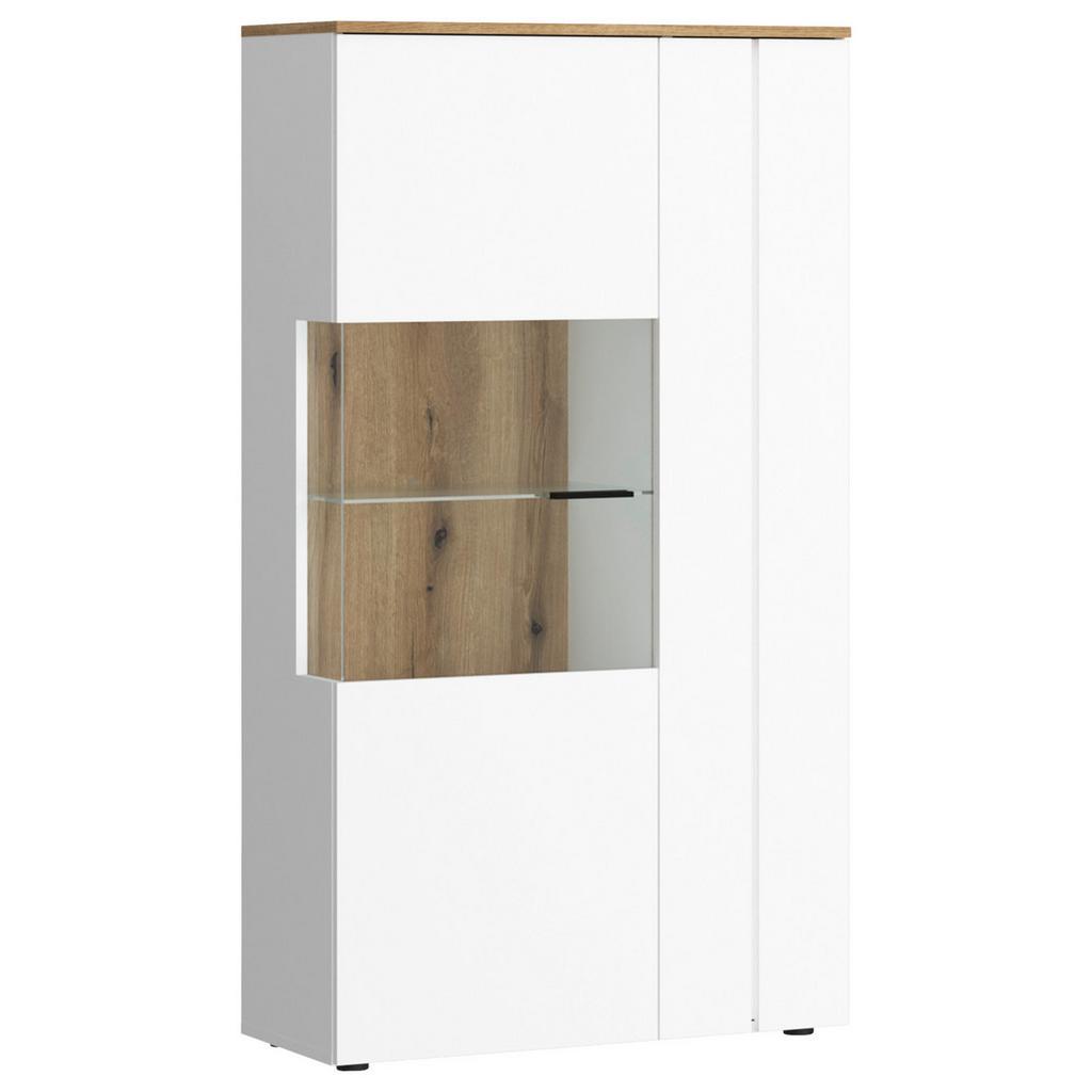 Highboard Dalano Weiß/Eichefarben B: 77,7 cm