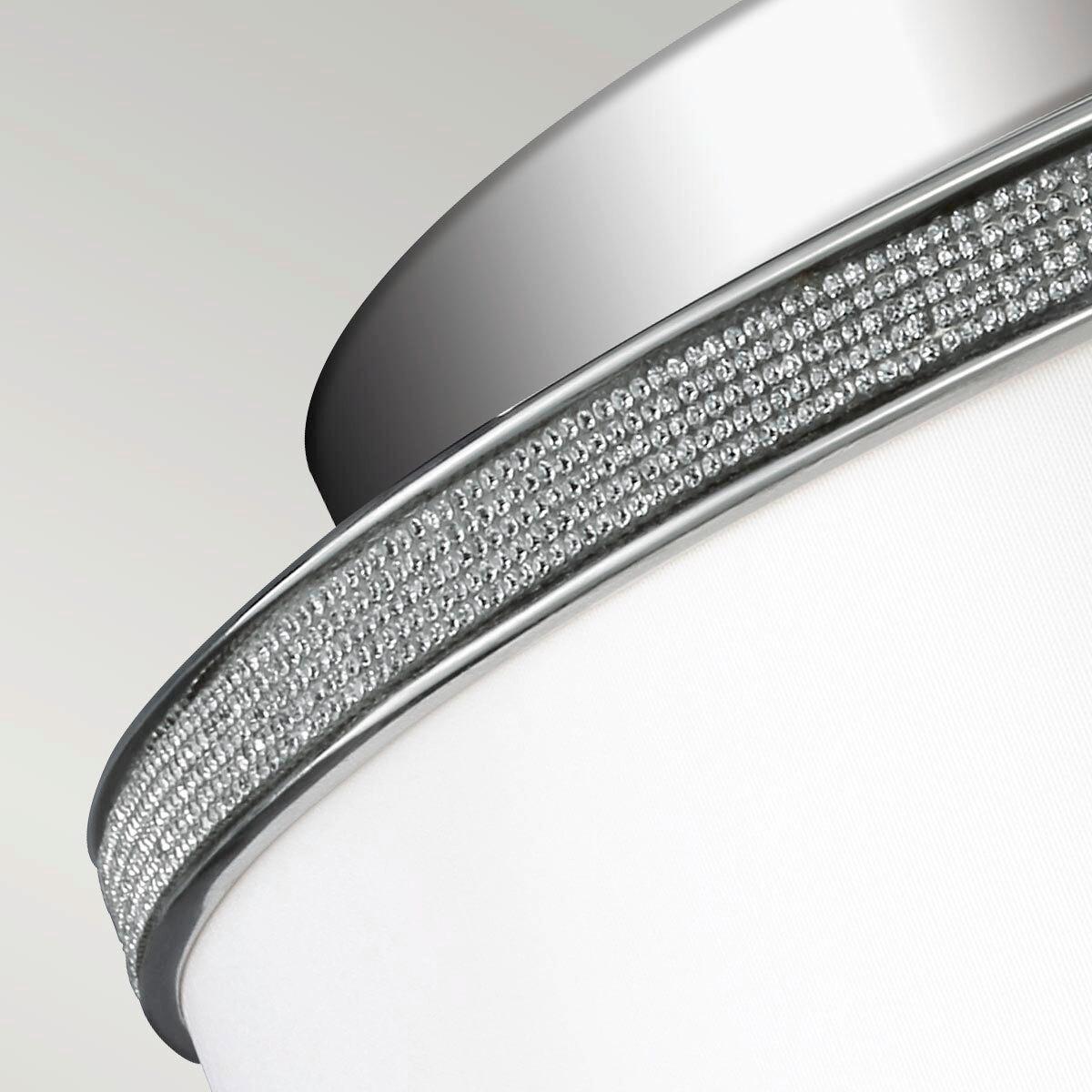 DECKENLEUCHTE FE-PAVE-F-S - Nickelfarben, KONVENTIONELL, Glas/Metall (33/17.4cm) - Elstead Lighting
