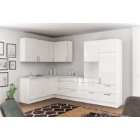 Eckküche Ip4050 Ohne Geräte 185x320 Cm Weiß - Weiß Hochglanz/Weiß, Basics (185/320cm)