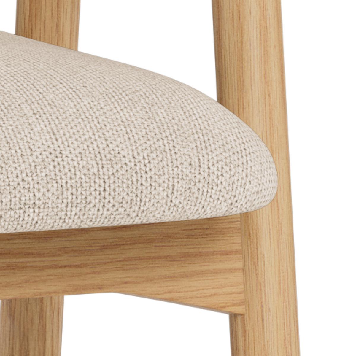 Pultová židle ADDI béžová - béžová, Moderní, dřevo/textil (52/91/52cm) - MID.YOU