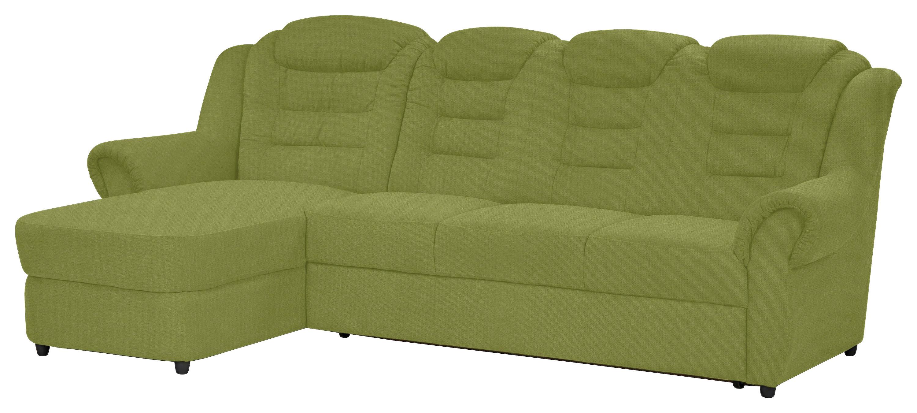 Ecksofa Boston Grün Chenille - Schwarz/Grün, KONVENTIONELL, Textil (165/262cm) - Livetastic