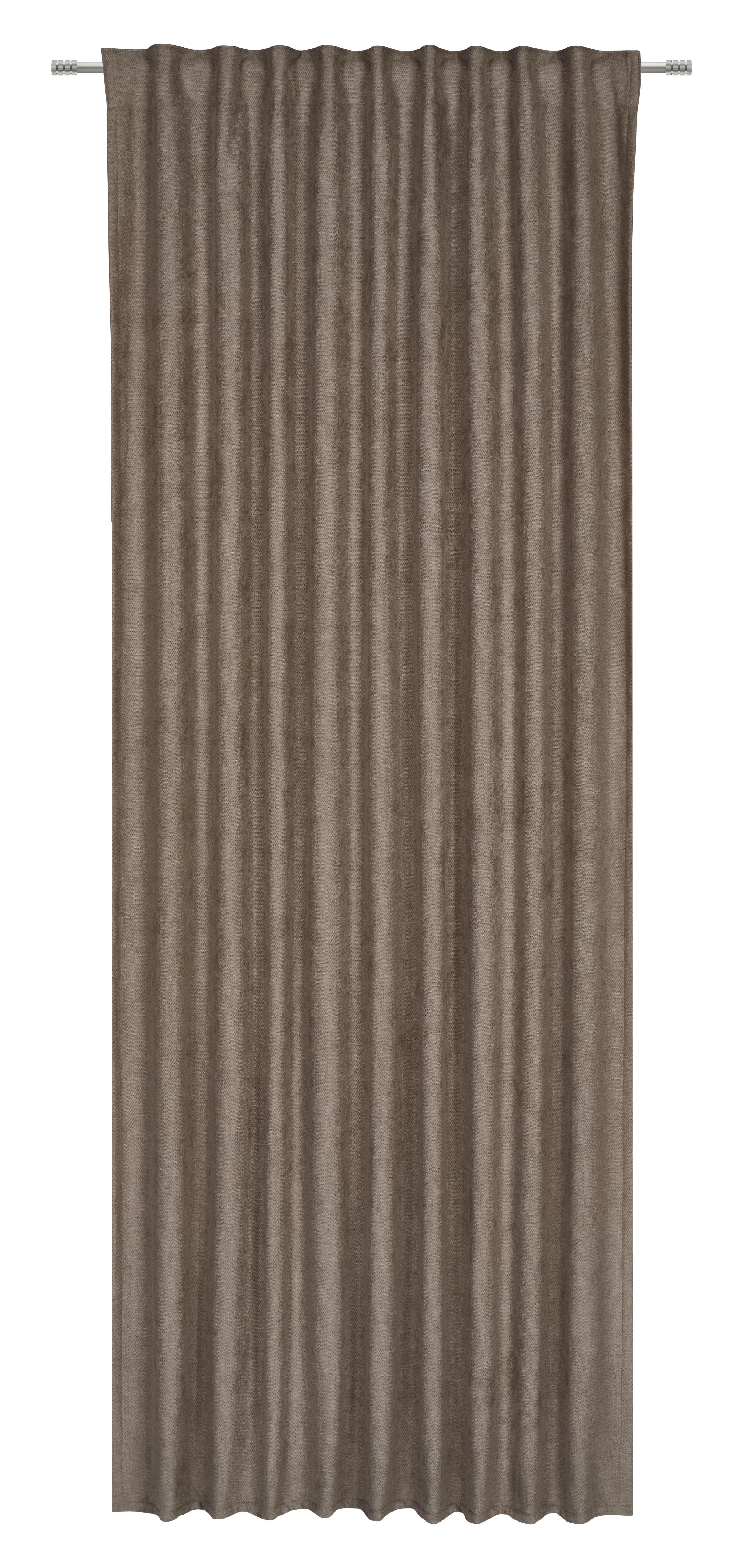 Verdunklungsvorhang mit Universalband 135x245 cm Braun