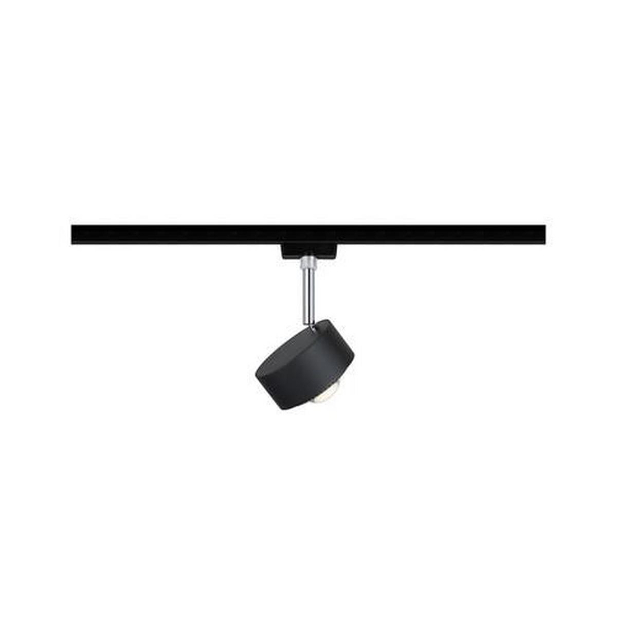 Schienensystem Urail Strahler 96927 Schwarz Matt, Warmweiß - Chromfarben/Schwarz, Design, Kunststoff/Metall (17cm) - Paulmann