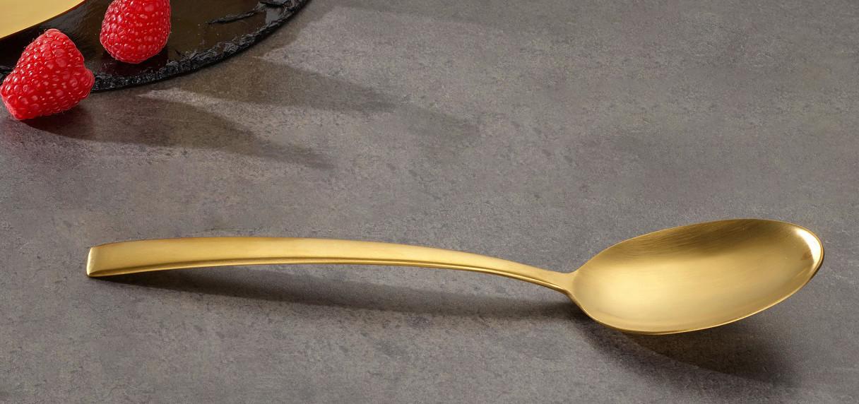 Kaffeelöffel 6er-Set L: 13,7 cm - Goldfarben, Basics, Metall (13,7cm) - Echtwerk