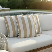 VENKOVNÍ POLŠTÁŘ MAGDA - krémová, Moderní, textil (45/8/45cm) - Bessagi Garden