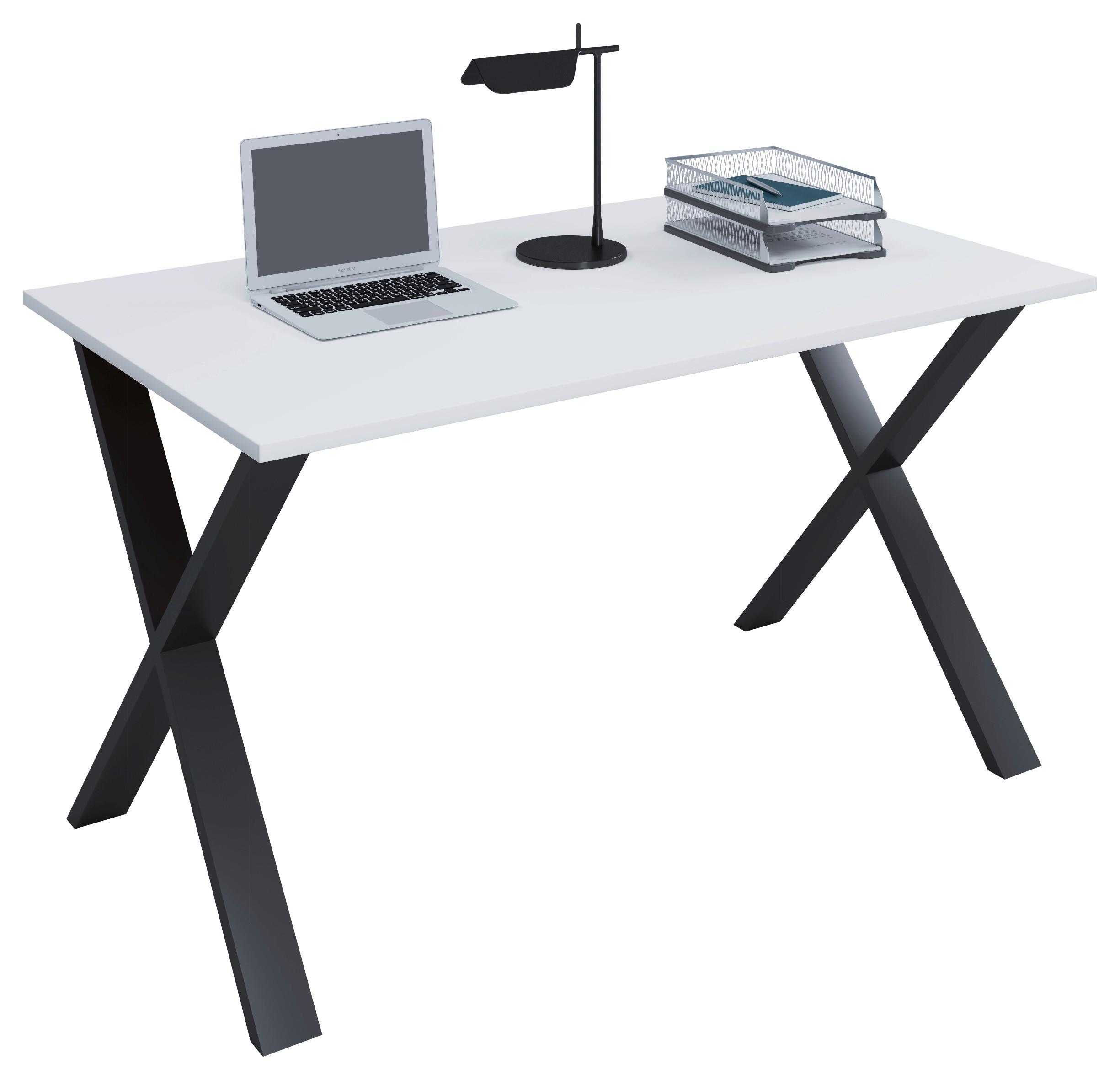 Schreibtisch Lona Schwarz/Weiß B: 50 cm - Schwarz/Weiß, MODERN, Holzwerkstoff/Metall (110/50/76cm) - MID.YOU