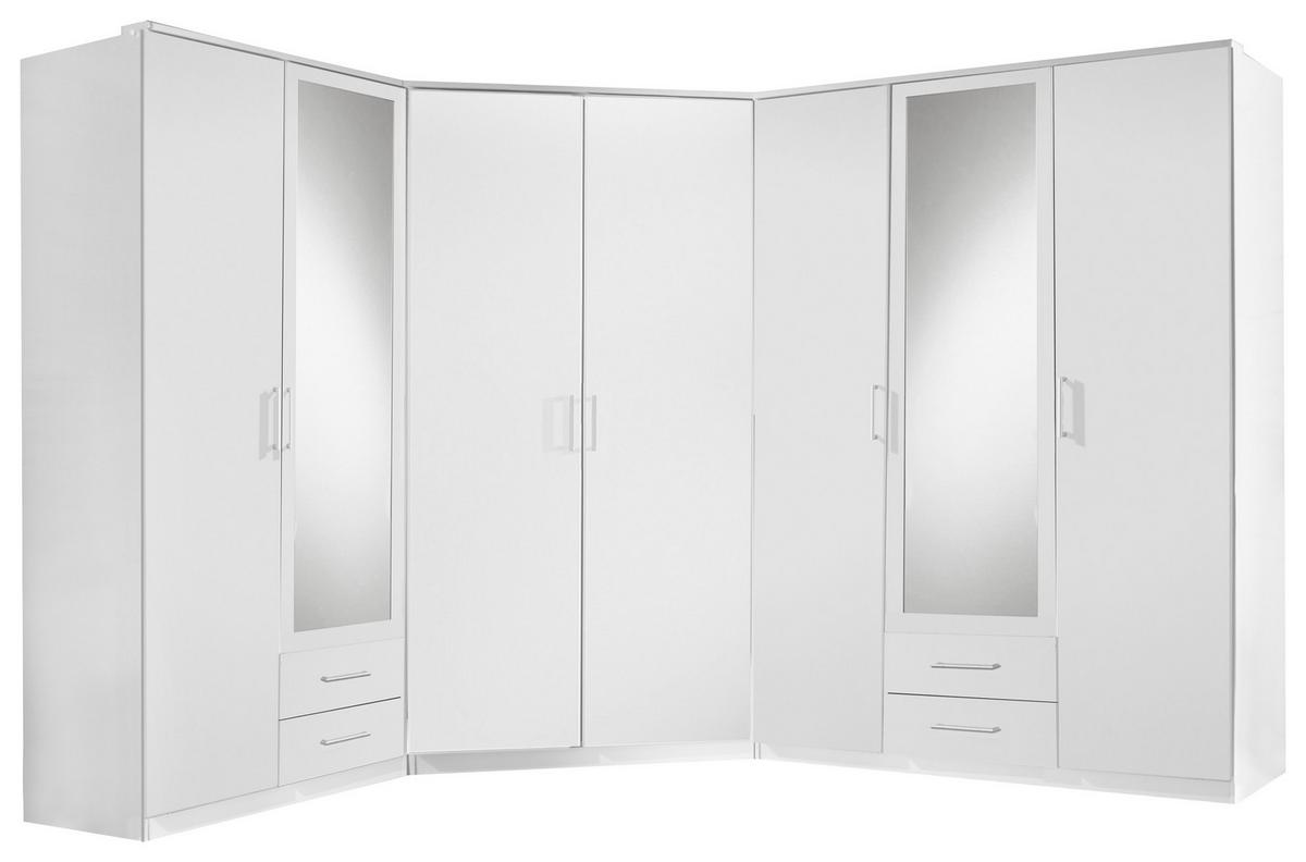 Eckschrank B: 95 Cm Osaka, Weiß - Weiß, KONVENTIONELL, Holzwerkstoff (95/198cm) - MID.YOU