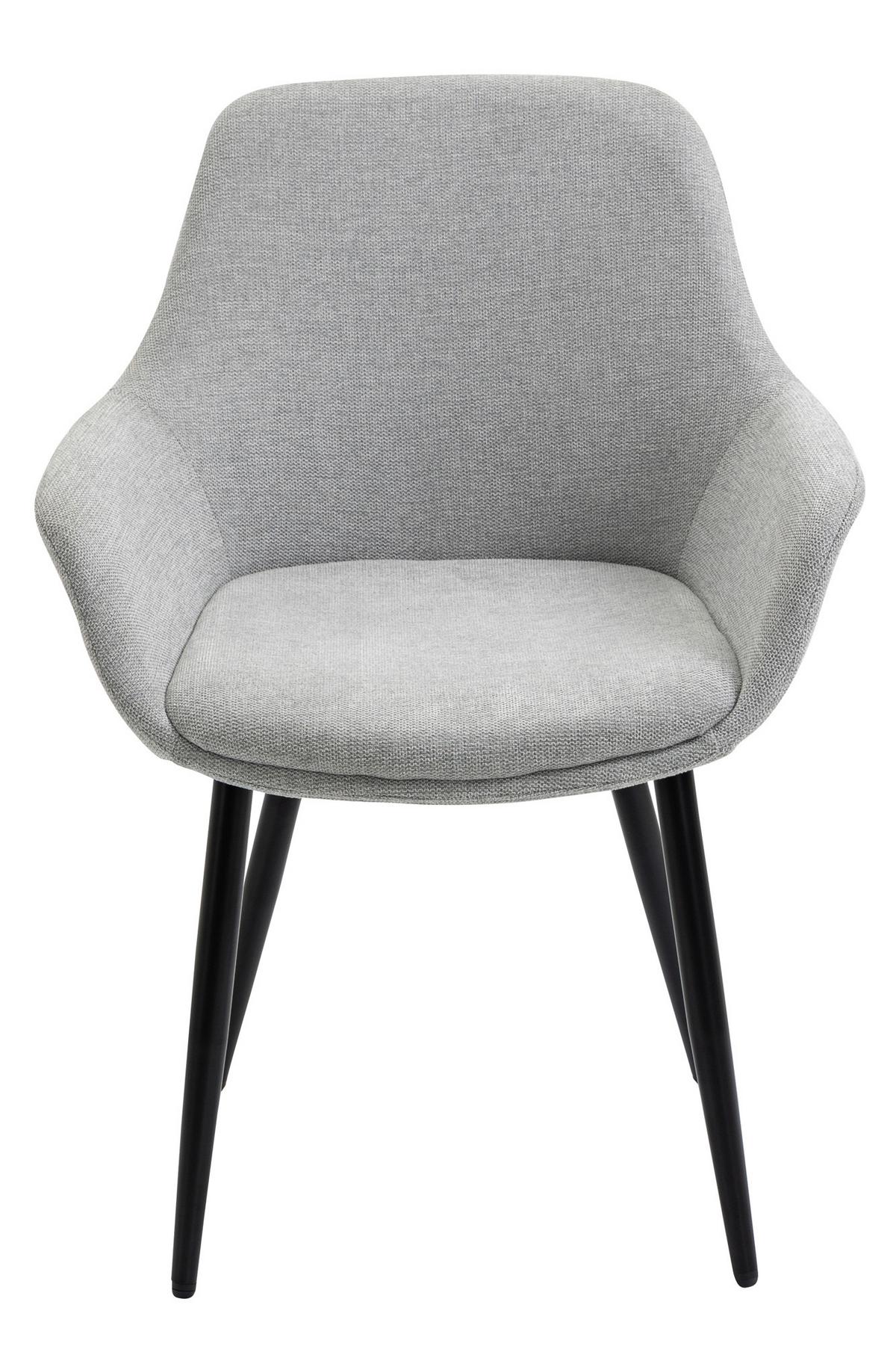 Tischgruppe Hellgrau/Walnussfarben 180 cm - Walnussfarben/Hellgrau, MODERN, Holz/Textil (180/90/75cm) - Livetastic