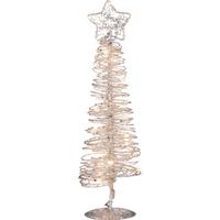 LED-Dekoleuchte Noelle Weihnachtsbaum Warmweiß - Silberfarben, ROMANTIK / LANDHAUS, Metall (8/25cm) - James Wood
