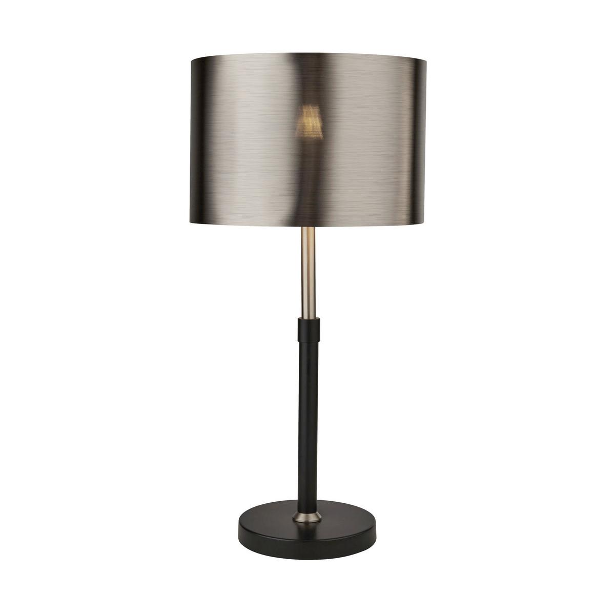 Tischleuchte Rachel Eu3877bk - Chromfarben/Silberfarben, LIFESTYLE, Kunststoff/Metall (30/30/59.5cm)