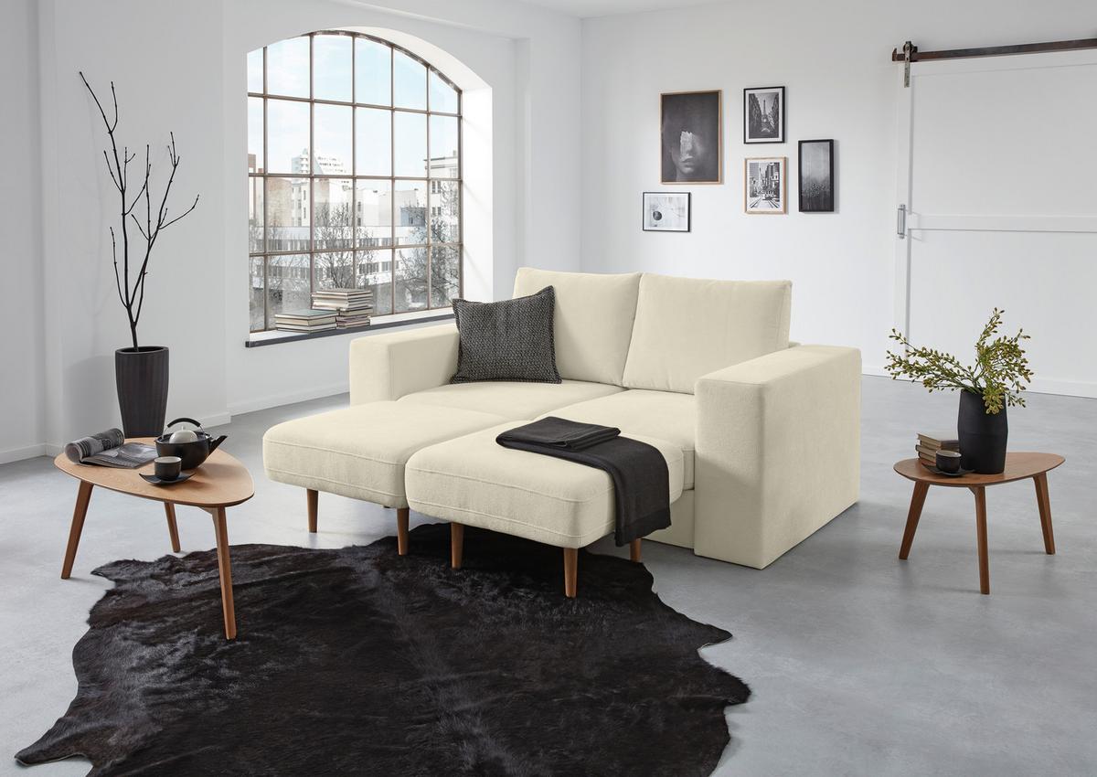 Viersitzer-Sofa Looks V-1 - Eichefarben/Creme, Design, Textil (252/96/107cm) - LOOKS by W.Joop