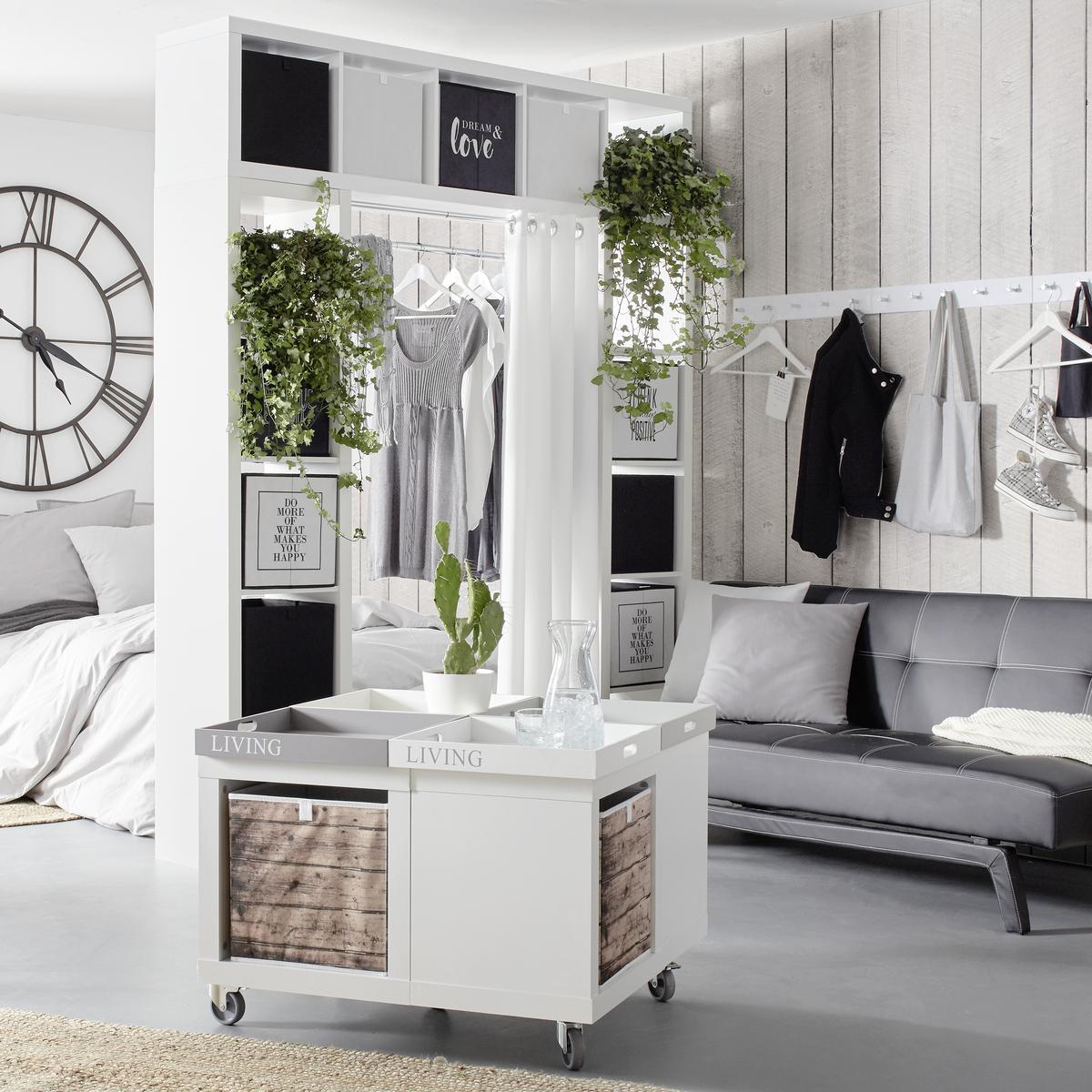 ÚLOŽNÝ BOX POPPI 4 - přírodní barvy, karton/textil (32/32/32cm) - Mömax