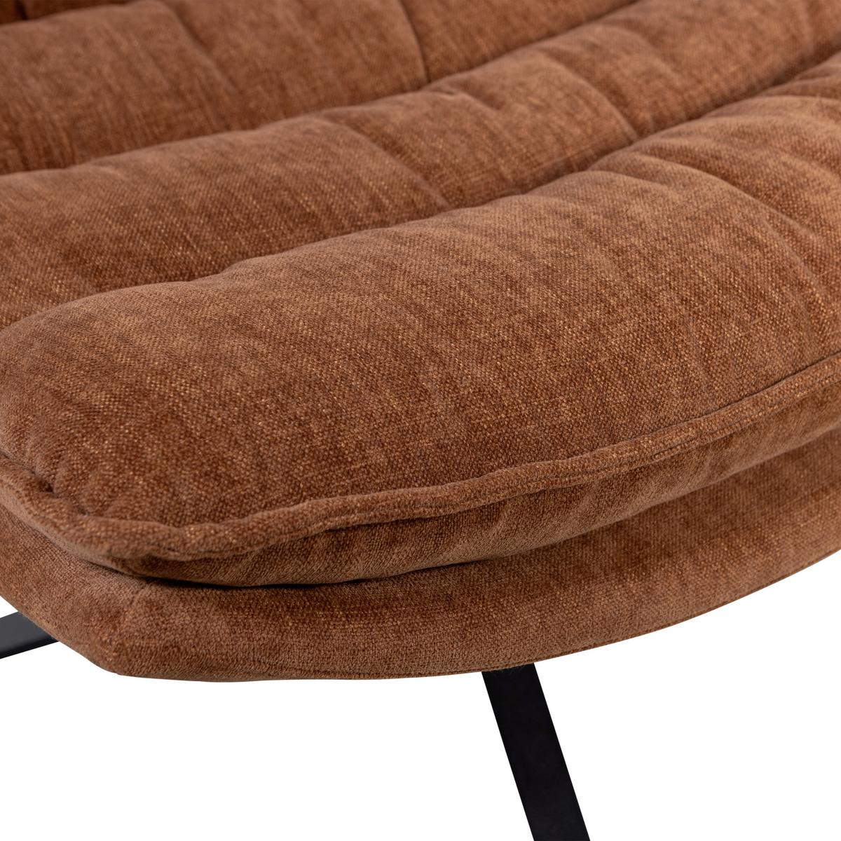 Sesselset Kube Braun B: 77cm - Schwarz/Braun, Design, Textil (77/97/69cm) - Livetastic