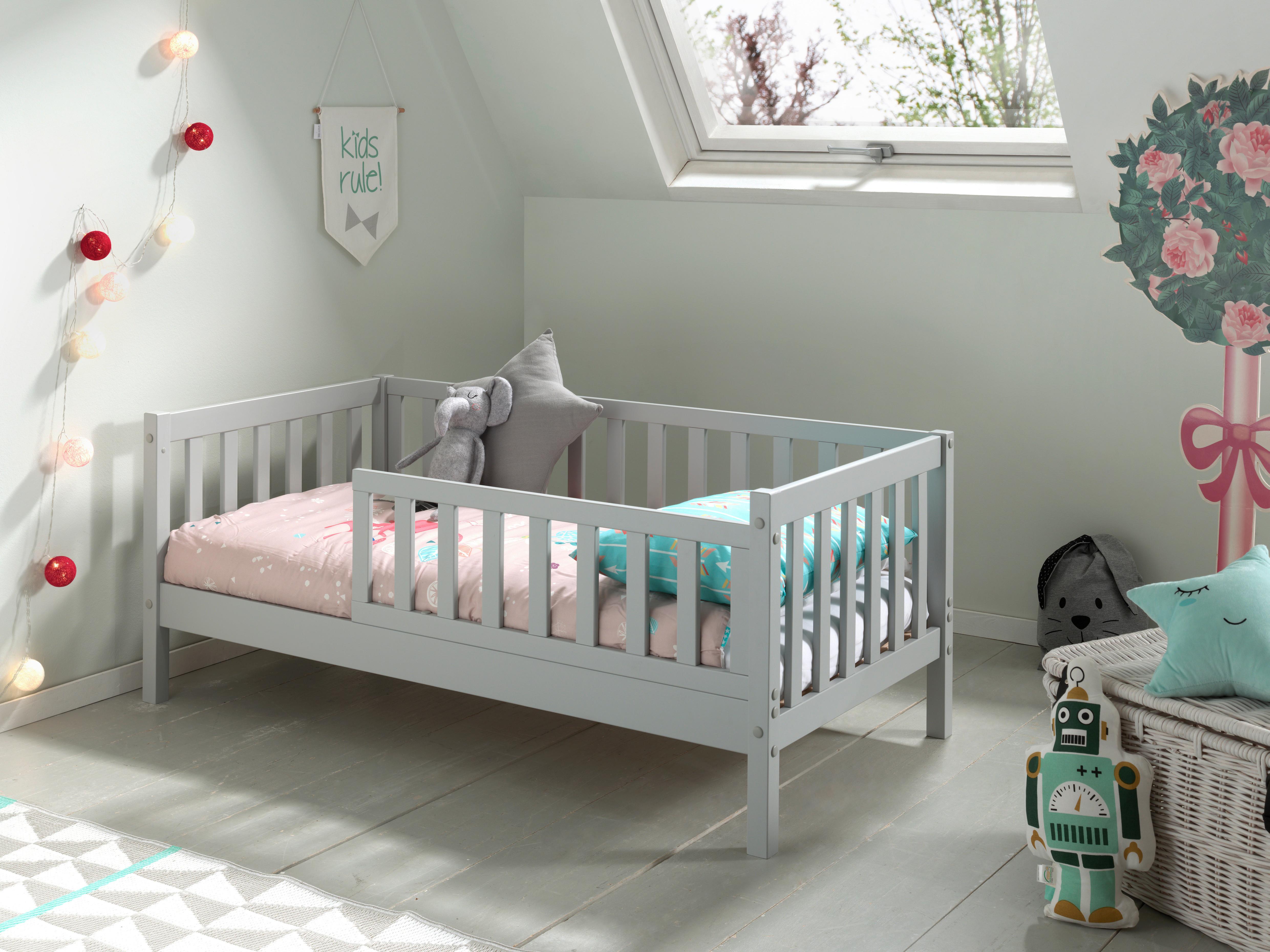 Kinder-/juniorbett Pbbe7015 - Grau, MODERN, Holz (70/140cm) - MID.YOU