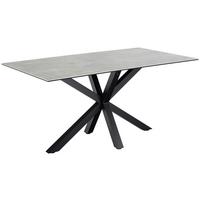 Esstisch Heaven 160x90x75,5cm Schwarz/grau - Schwarz/Grau, Trend, Keramik/Metall (160/90/75,5cm) - MID.YOU