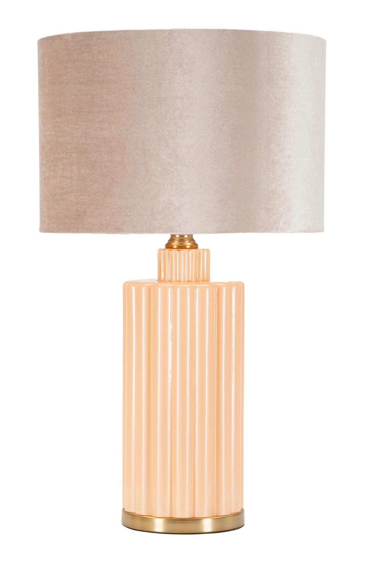 Tischleuchte Goldfarben, Perlmutt B: 40,5cm - Perlmutt/Goldfarben, Basics, Glas/Textil (40.5/69.5/40.5cm)