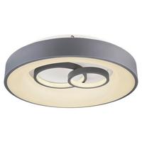 LED-Deckenleuchte Mavy Ø 48 cm mit Fernbedienung - Weiß/Grau, Basics, Kunststoff/Metall (48/10cm) - Globo