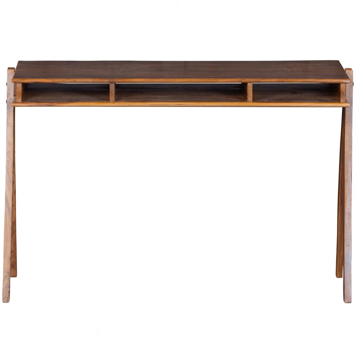 Schreibtisch Compartment Braun B: 120 cm - Braun, Design, Holz (120/50/78cm) - Livetastic