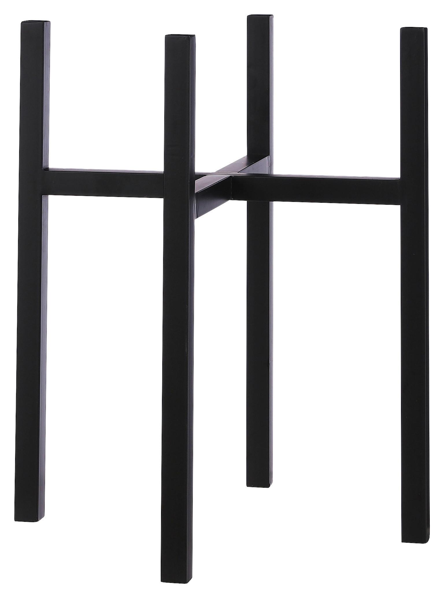 Podpěra květináče P/V: CA. 16,5/25 CM - černá, Basics, kov (16,5/25cm) - Modern Living