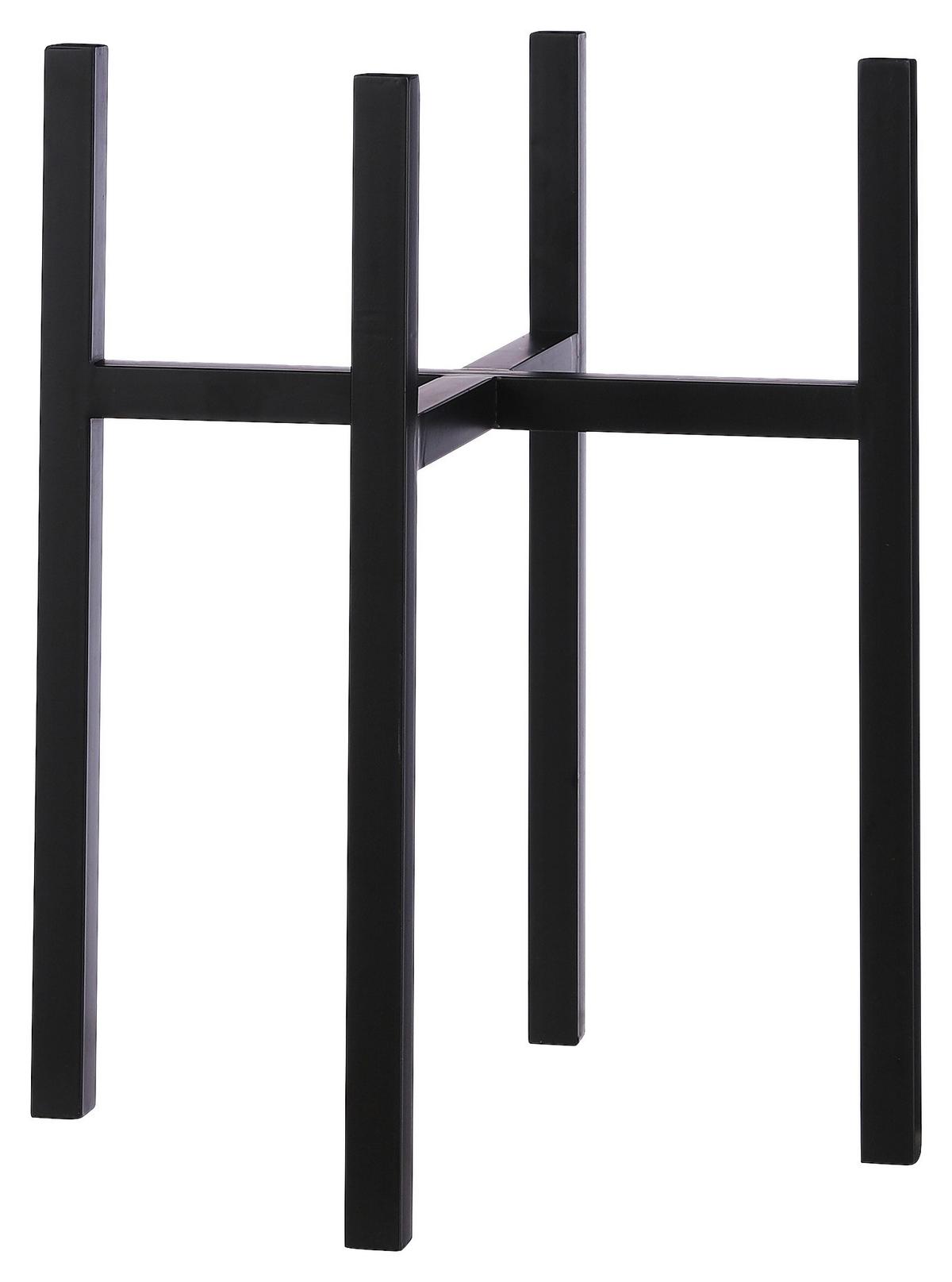 Podpěra květináče P/V: CA. 16,5/25 CM - černá, Basics, kov (16,5/25cm) - Modern Living